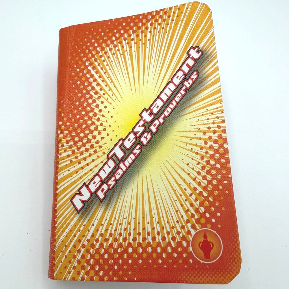 Gideons Testament Psalms Proverbs Pocket Bible Orange Mini USA Christian Book